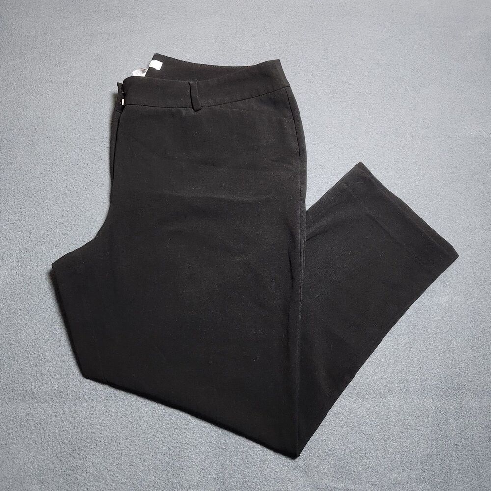 Chico's Women 3 US 16 Short Black High Rise Slim Straight Dress Pants